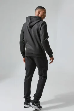 Store boohooMAN Man Active Gym Regular Fit Cargo Jogger black