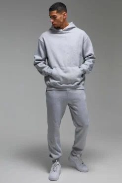 Sale boohooMAN Man Active Gym Tracksuit grey marl