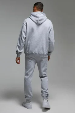 Sale boohooMAN Man Active Gym Tracksuit grey marl