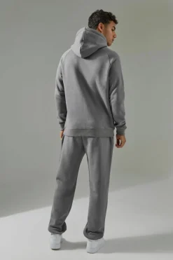 Best Sale boohooMAN Man Active Hoodie & Jogger Tracksuit charcoal