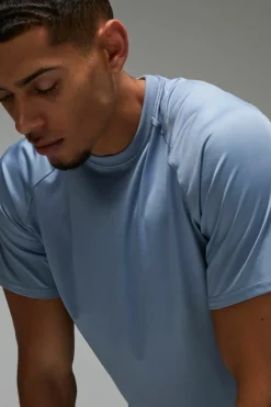 Best Sale boohooMAN Man Active Lightweight Essentials Gym Raglan T-shirt steel