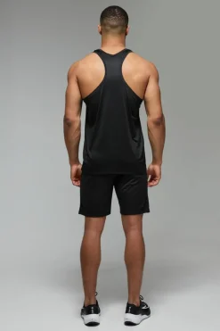 Sale boohooMAN Man Active Lightweight Essentials Gym Vest black