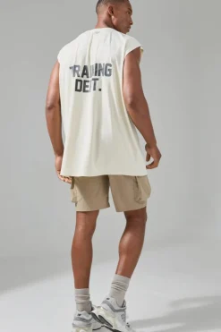 Flash Sale boohooMAN Man Active Lightweight 5inch Slim Cargo Shorts taupe