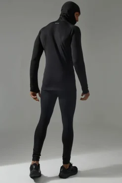 Cheap boohooMAN Man Active Long Sleeved Head Cover Base Layer black