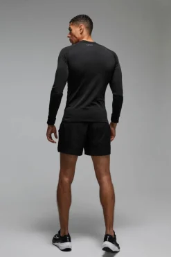 Best boohooMAN Man Active Neon Logo 5inch Short black