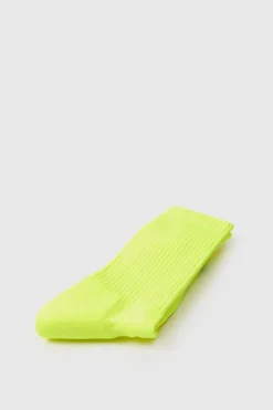 Flash Sale boohooMAN Man Active Neon Running Crew Sock yellow