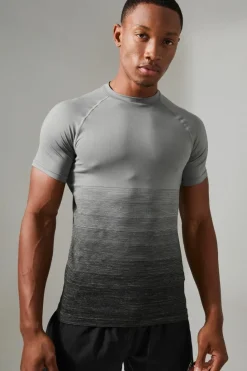 Flash Sale boohooMAN Man Active Ombre Seamless Muscle Fit T-shirt charcoal