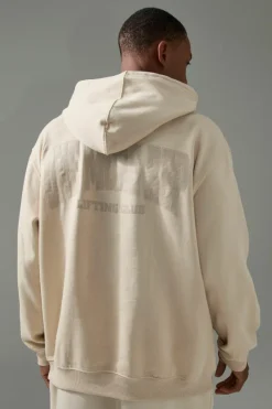 Best Sale boohooMAN Man Active One More Rep Oversized Hoodie sand