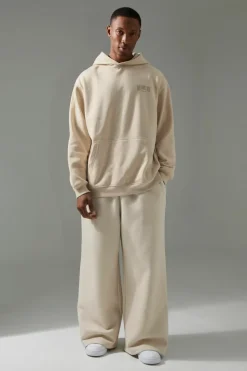 Best Sale boohooMAN Man Active One More Rep Oversized Hoodie sand