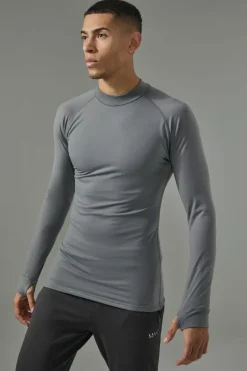 Store boohooMAN Man Active 3 Pack Long Sleeved High Neck Base Layer multi