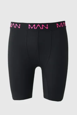 Fashion boohooMAN Man Active Performance 7inch Long 3 Pack Boxer Neon Logo multi