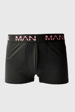 Discount boohooMAN Man Active Performance 3 Pack Boxer Neon Logo multi