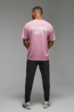 Fashion boohooMAN Man Active Performance Training Dept. Oversized T-shirt pink