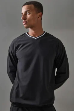 Best Sale boohooMAN Man Active Pro Sweatshirt And Cuffed Jogger Tracksuit black