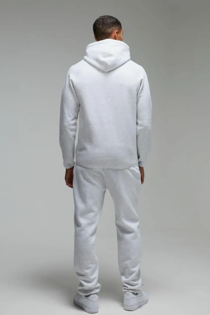 Sale boohooMAN Man Active Regular Fit Badge Hoodie grey marl