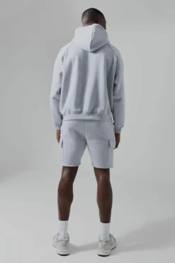 Clearance boohooMAN Man Active Regular Fit 5inch Cargo Shorts grey marl