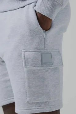Clearance boohooMAN Man Active Regular Fit 5inch Cargo Shorts grey marl