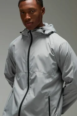 Store boohooMAN Man Active Ripstop Shower Resist Windbreaker light grey