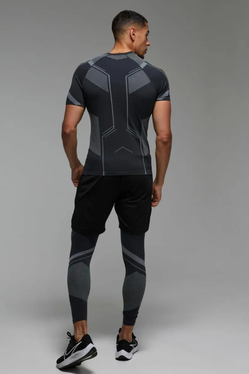 Best boohooMAN Man Active Seamless Muscle Fit T-shirt black
