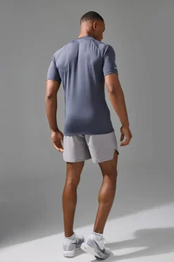 Sale boohooMAN Man Active Stretch Ripstop Regular Fit 5inch Short light grey