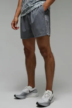 Store boohooMAN Man Active Stretch Woven 5inch Shorts charcoal