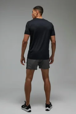 Shop boohooMAN Man Active Sweat-Wicking Gym Performance T-Shirt black