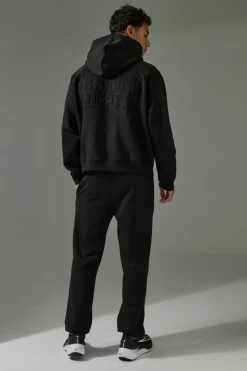 Flash Sale boohooMAN Man Active Training Dept Boxy Embossed Tracksuit black