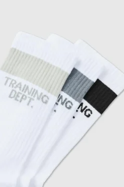 Cheap boohooMAN Man Active Training Dept Cushioned Crew 3 Pack Socks multi