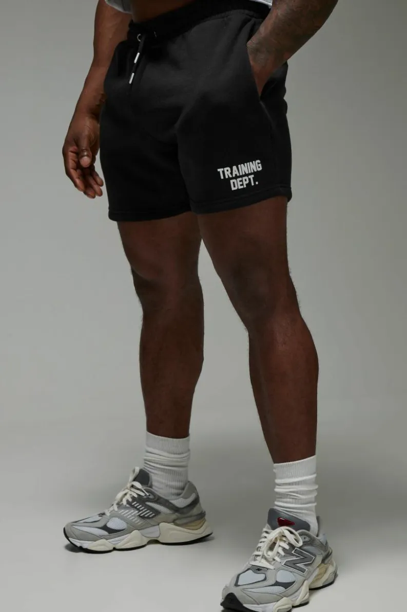 Sale boohooMAN Man Active Training Dept. 5inch Jersey Shorts black