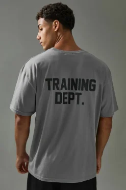 Discount boohooMAN Man Active Training Dept Oversized T-shirt charcoal
