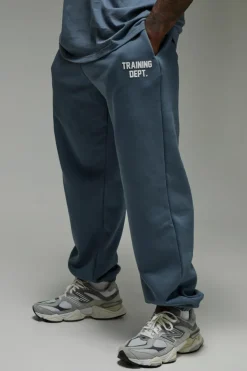 Store boohooMAN Man Active Training Dept Oversized Brushed Jogger blue