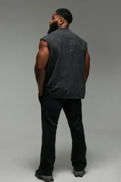 Clearance boohooMAN Man Active Training Dept. Oversized Washed Tank black