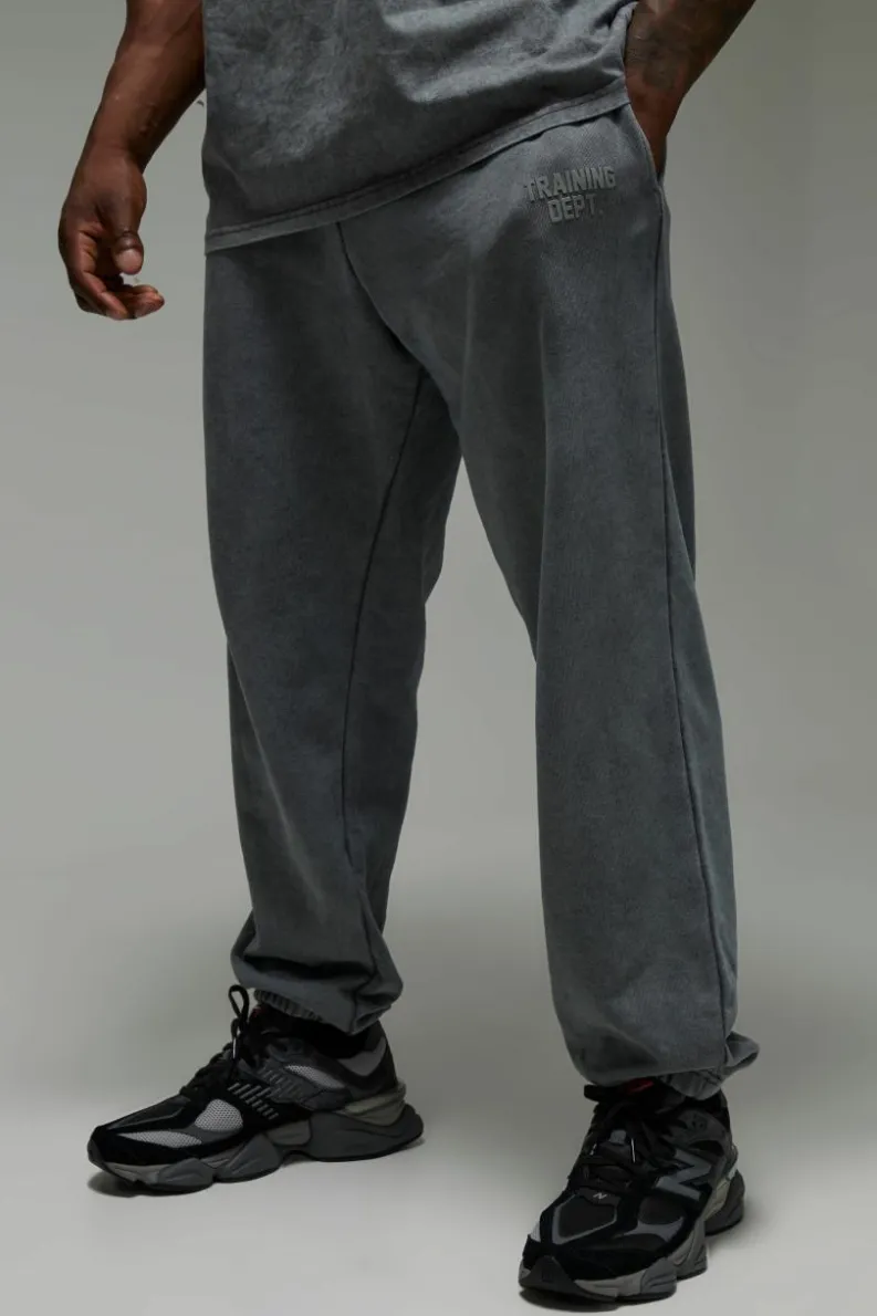 Cheap boohooMAN Man Active Training Dept. Oversized Washed Jogger grey