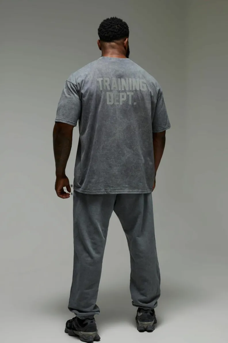 Cheap boohooMAN Man Active Training Dept. Oversized Washed Jogger grey
