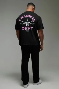 Hot boohooMAN Man Active Training Dept Oversized T-shirt black