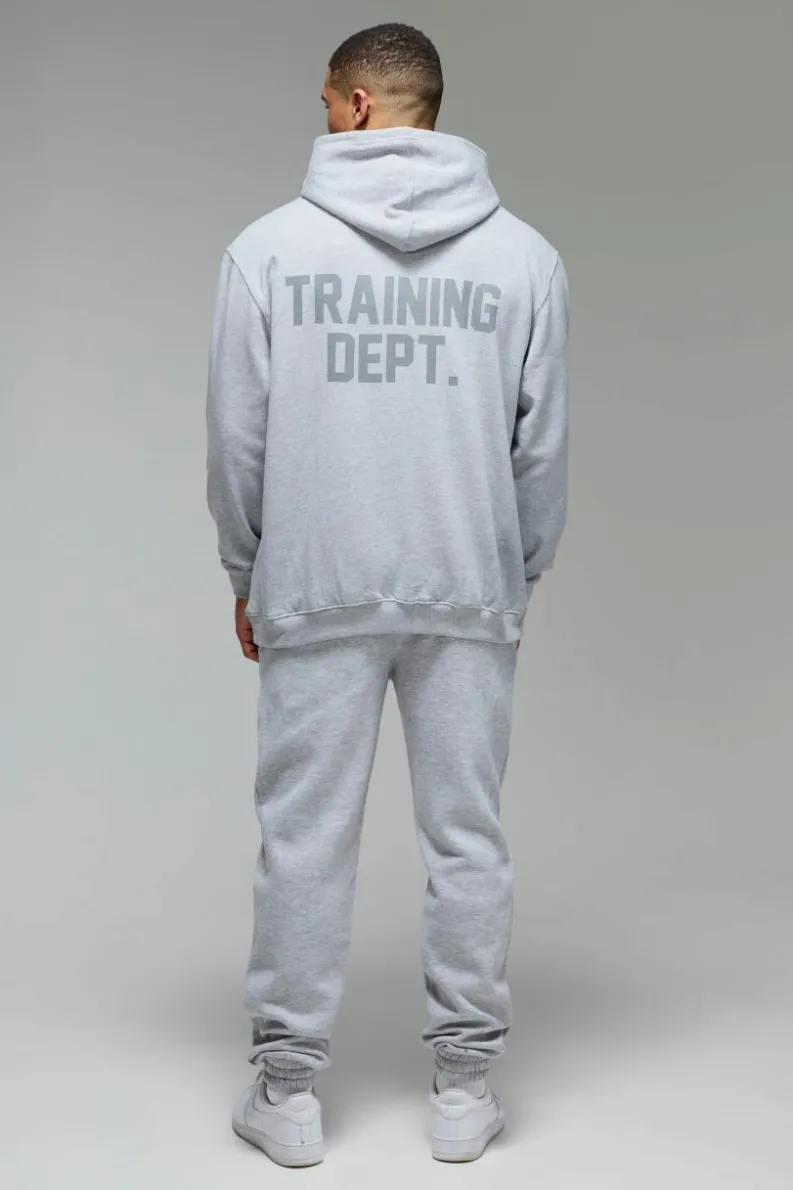 Outlet boohooMAN Man Active Training Dept Oversized Hoodie grey marl