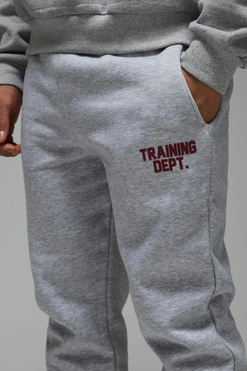 Outlet boohooMAN Man Active Training Dept Regular Fit Joggers grey marl