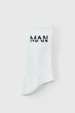 Cheap boohooMAN Man Active Training Grip Crew Socks white