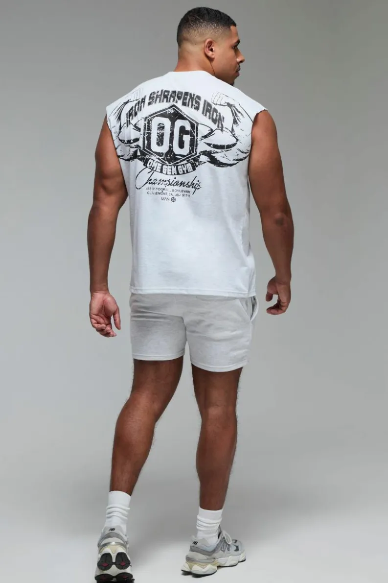 Best boohooMAN Man Active X OG Gym 5inch Shorts grey marl