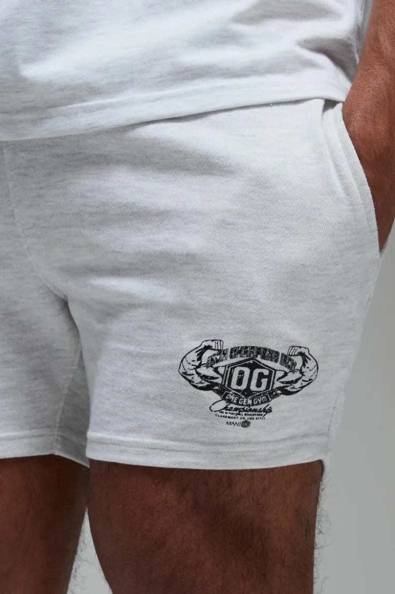 Best boohooMAN Man Active X OG Gym 5inch Shorts grey marl