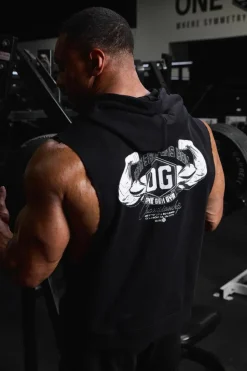 Best boohooMAN Man Active X OG Gym Oversized Sleeveless Hoodie black