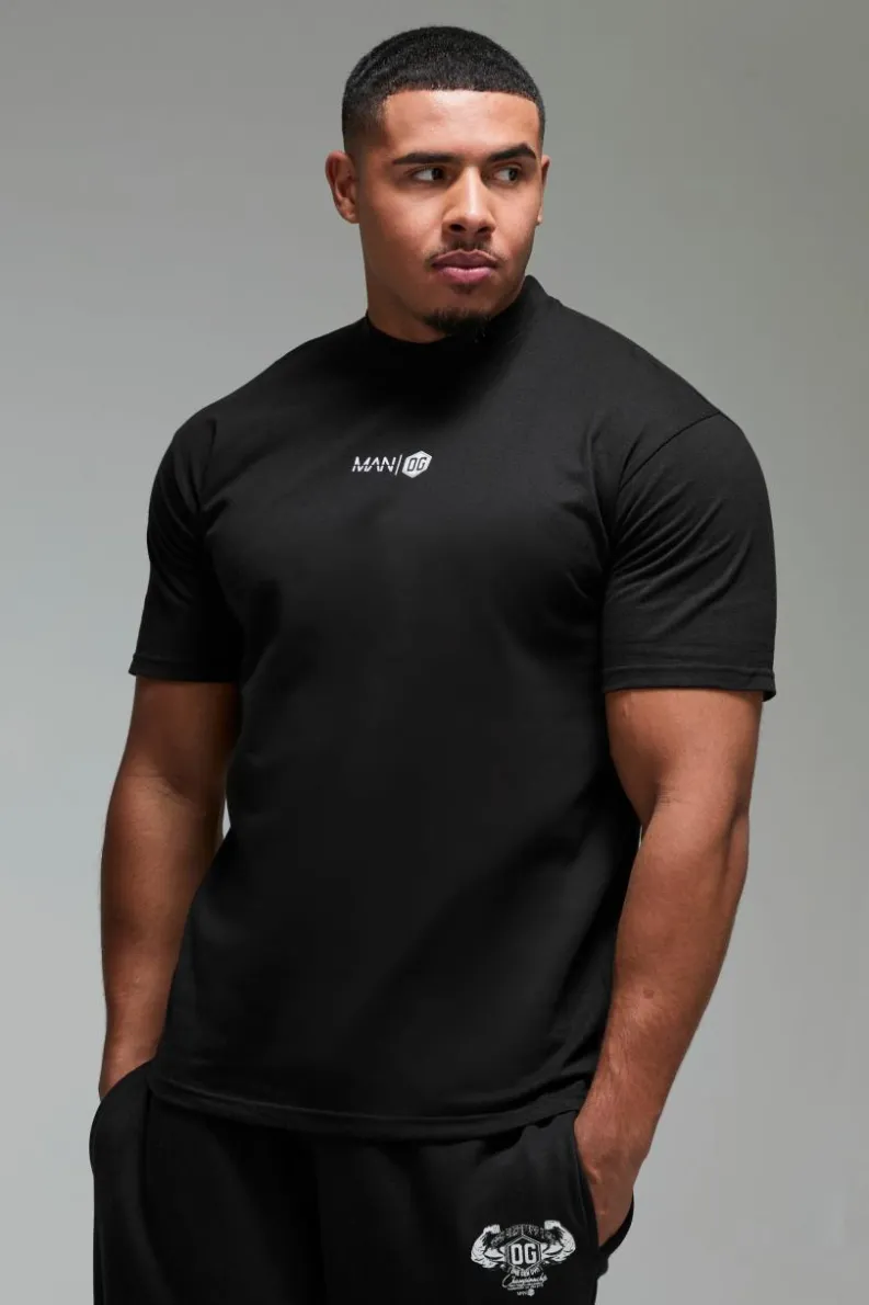 Cheap boohooMAN Man Active X OG Gym Oversized T-shirt black
