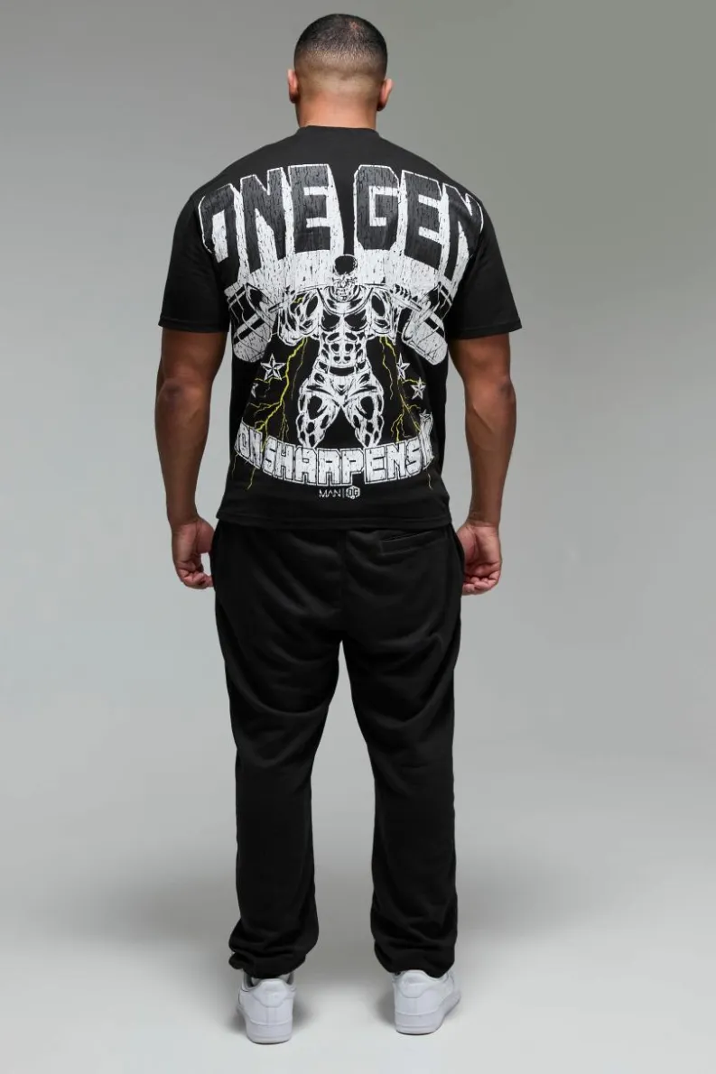 Best boohooMAN Man Active X OG Gym Oversized T-shirt black