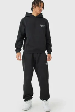 Store boohooMAN Man Basic Hooded Tracksuit black