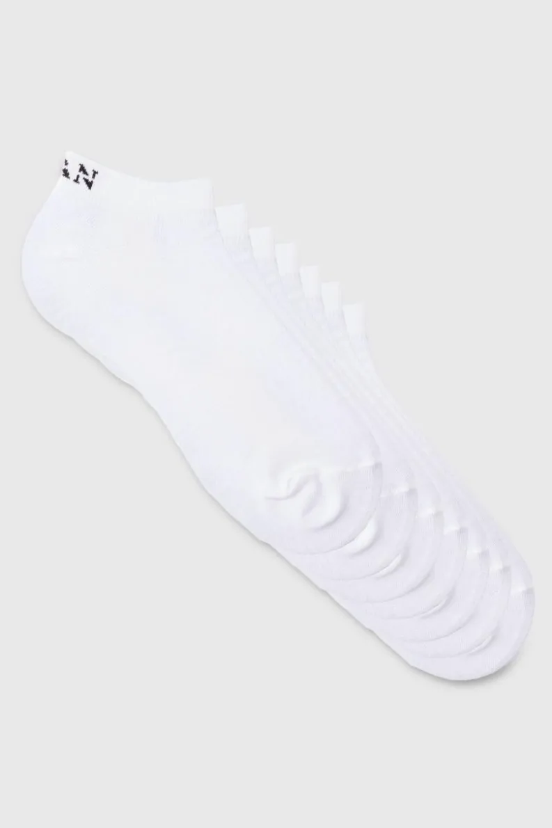 Best boohooMAN MAN Dash 7 Pack Trainer Socks white