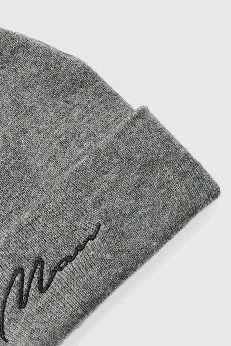Best Sale boohooMAN Man Signature Bobble Beanie grey