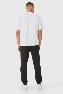 Best boohooMAN Man Signature Regular Fit Jogger black