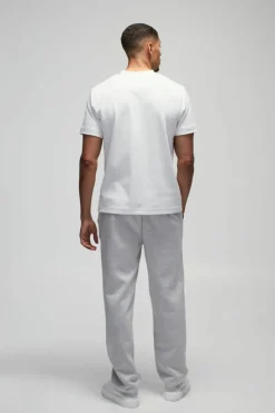 Cheap boohooMAN Man Slim Fit Extended Neck Heavy Interlock T-shirt white