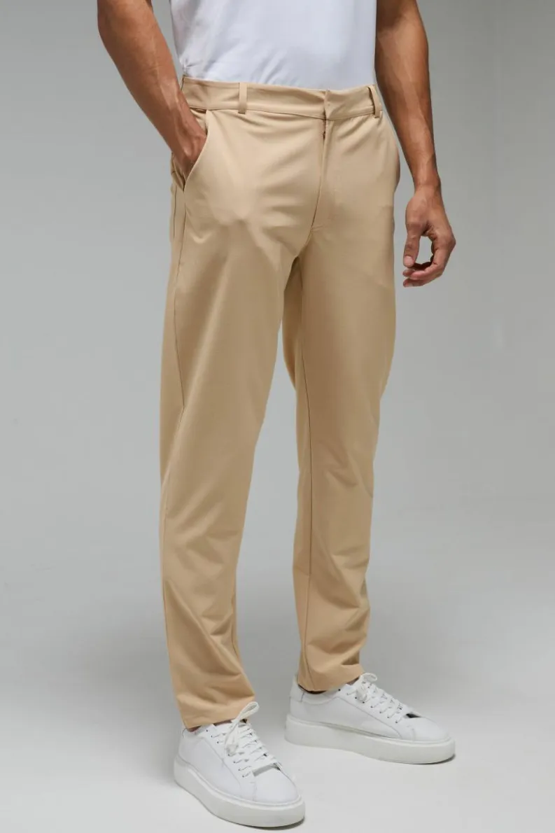 Fashion boohooMAN Man Sport Golf Stretch Woven Tapered Joggers sand