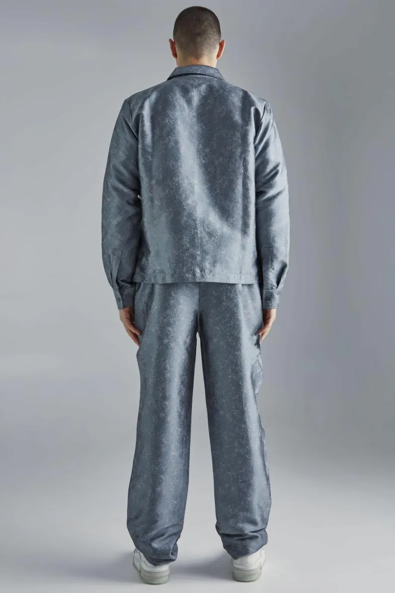 Flash Sale boohoo Marl Fabric Interest Smart Set grey